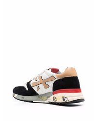 Chaussures de sport blanches et noires Premiata