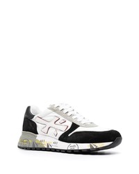 Chaussures de sport blanches et noires Premiata