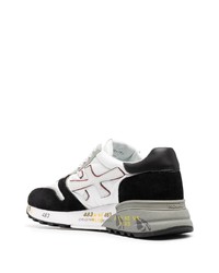 Chaussures de sport blanches et noires Premiata