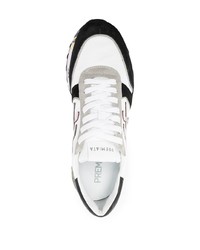 Chaussures de sport blanches et noires Premiata