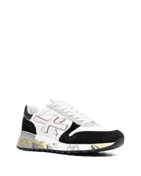 Chaussures de sport blanches et noires Premiata