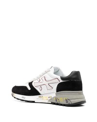 Chaussures de sport blanches et noires Premiata