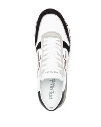 Chaussures de sport blanches et noires Premiata