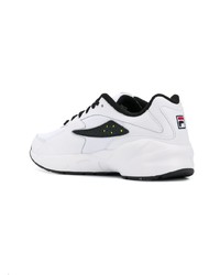 Chaussures de sport blanches et noires Fila