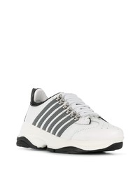 Chaussures de sport blanches et noires DSQUARED2