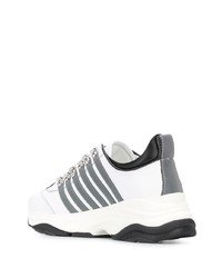 Chaussures de sport blanches et noires DSQUARED2