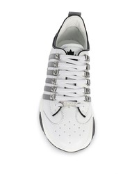 Chaussures de sport blanches et noires DSQUARED2