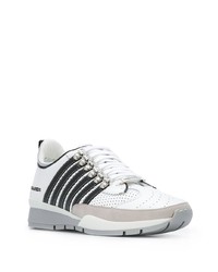 Chaussures de sport blanches et noires DSQUARED2