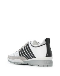 Chaussures de sport blanches et noires DSQUARED2