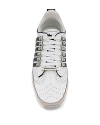 Chaussures de sport blanches et noires DSQUARED2