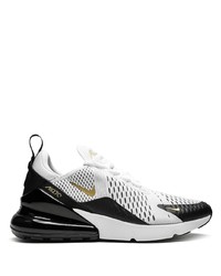 Chaussures de sport blanches et noires Nike