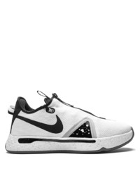 Chaussures de sport blanches et noires Nike