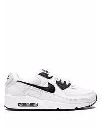 Chaussures de sport blanches et noires Nike