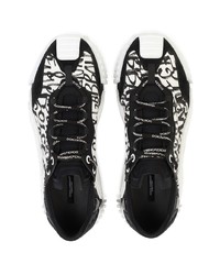 Chaussures de sport blanches et noires Dolce & Gabbana