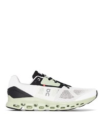 Chaussures de sport blanches et noires ON Running