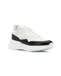 Chaussures de sport blanches et noires Alexander McQueen