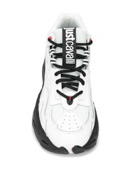 Chaussures de sport blanches et noires Just Cavalli