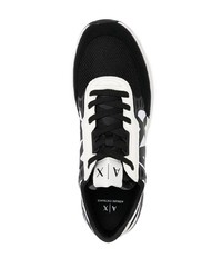 Chaussures de sport blanches et noires Armani Exchange