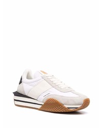 Chaussures de sport blanches et noires Tom Ford