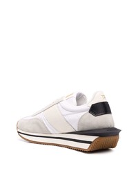 Chaussures de sport blanches et noires Tom Ford