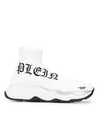 Chaussures de sport blanches et noires Philipp Plein