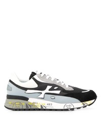 Chaussures de sport blanches et noires Premiata