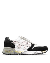 Chaussures de sport blanches et noires Premiata