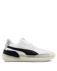 Chaussures de sport blanches et noires Puma