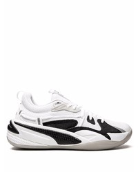 Chaussures de sport blanches et noires Puma
