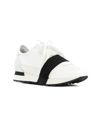 Chaussures de sport blanches et noires Balenciaga
