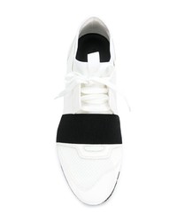Chaussures de sport blanches et noires Balenciaga