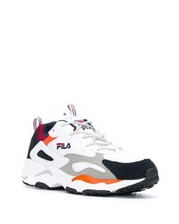 Chaussures de sport blanches et noires Fila