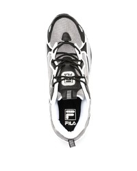 Chaussures de sport blanches et noires Fila