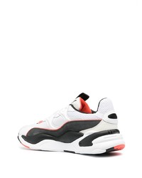 Chaussures de sport blanches et noires Puma