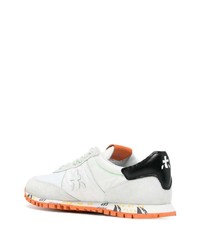 Chaussures de sport blanches et noires Premiata