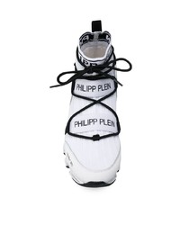 Chaussures de sport blanches et noires Philipp Plein