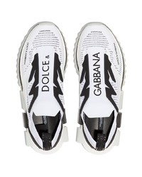 Chaussures de sport blanches et noires Dolce & Gabbana