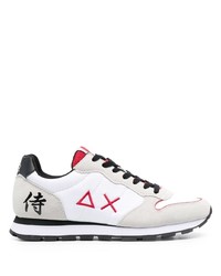 Chaussures de sport blanches et noires Sun 68