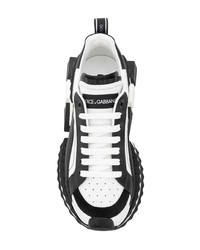 Chaussures de sport blanches et noires Dolce & Gabbana