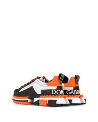 Chaussures de sport blanches et noires Dolce & Gabbana