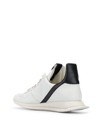 Chaussures de sport blanches et noires Rick Owens