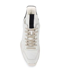 Chaussures de sport blanches et noires Rick Owens