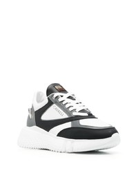 Chaussures de sport blanches et noires Roberto Cavalli