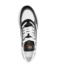 Chaussures de sport blanches et noires Roberto Cavalli