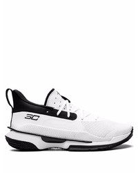 Chaussures de sport blanches et noires Under Armour