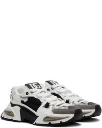 Chaussures de sport blanches et noires Dolce & Gabbana