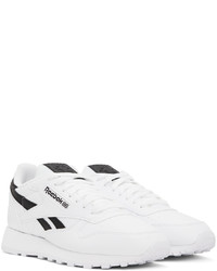 Chaussures de sport blanches et noires Reebok Classics