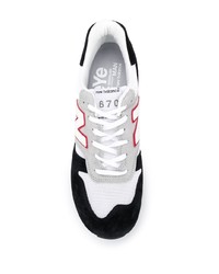 Chaussures de sport blanches et noires Junya Watanabe