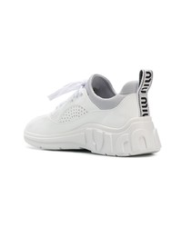 Chaussures de sport blanches Miu Miu