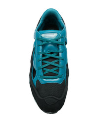 Chaussures de sport bleu canard Adidas By Raf Simons